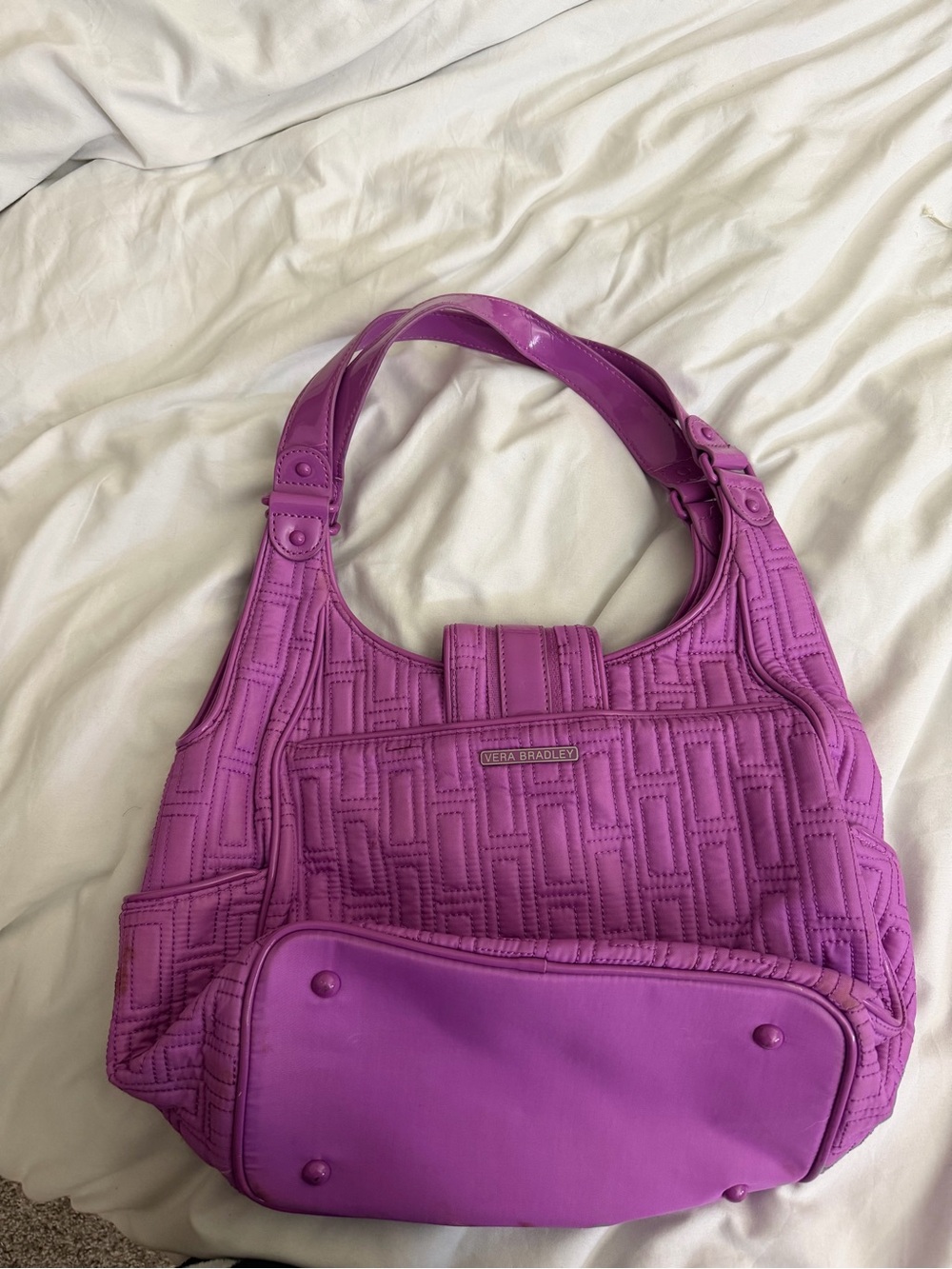 Vera Bradley Quilted Bright Violet Shoulder Bag